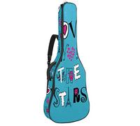 Funda de Guitarra Electrica Acolchada Universal Acolchada Guitarra Acústica y Clásica con Tamaño Más Grandes para Guitarra de 39/40/41 Pulgadas Estrella Torre Eiffel 41 Inch