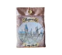 Funda de Hogwarts de Acariciando Papel con Historias para libros y tablets, algodón ecológico, acolchada, bolsillo delantero y cierre de botón. Regalo ideal para adolescentes