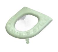 Funda de inodoro Calentador baño Asiento EVA asiento impermeable Almohadilla extraíble Hogar(Green)