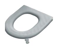 Funda de inodoro Calentador baño Asiento EVA asiento impermeable Almohadilla extraíble Hogar(Gris)