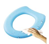 Funda de inodoro, cojín impermeable para inodoro, bloque grueso de retención de calor, cojín para asiento de baño, cojín fácil de limpiar, diseño de lazo de gancho, cojín para tapa de inodoro