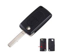 Funda de la Llave remota para Peugeot 207 307 308 407 607 807 para Citroën C2 C3 C4 C5 C6 Flip Car Car Carcasa de la Llave Plegable 2 3 Botones (2B VA2 523)