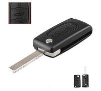 Funda de la Llave remota para Peugeot 207 307 308 407 607 807 para Citroën C2 C3 C4 C5 C6 Flip Car Car Carcasa de la Llave Plegable 2 3 Botones (3B HU83 536)