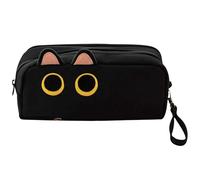 Funda de lápiz para gato, multifunción, bolsa de lápiz, bolsa de lápiz con cremallera, lápiz capacitivo y bolsa de , diseño de lápiz capacitivo, Negro , Se référer au descriptif, Consulte la