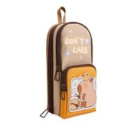 Funda de lápiz para lápiz de Capybara, funda de lápiz, gran capacidad, soporte de estaciones, 8,66 x 3,94 x 2,76 pulgadas, ideal para estudiantes, Happy Capybara, Se référer au descriptif, Consulte la