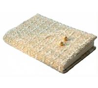 Funda de libro A5 A6, funda tela tejida gruesa con cuaderno adicional, Biblia textura suave y brillante, marcador cuentas mate(Gold ruled,A5)