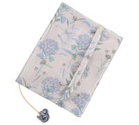 Funda de Libro A6 de Tela Lavable Hecha a Mano Diseño Decorativo | Protección Reutilizable contra Rayones y Desgarros, Estilo Creativo, Incluye Cuaderno A6, Color Azul Diente de León