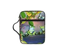 Funda de libro con estampado de mariposas y lagos de verano con asa duradera para hombres y mujeres