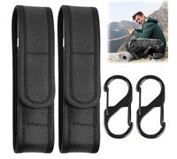 Funda de Linterna,Bolsa de Linterna Táctica,Bolsa de Cinturón para Linterna,Funda de Linterna de Cinturón de Nailon,Soporte de Linterna,para Caza al Aire Libre Camping