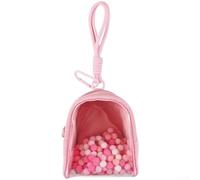 Funda de lona para Tamagotchi Paradise, bolsa de almacenamiento transparente con cordón a prueba de golpes, bolsa de viaje rosa, morado, azul, amarillo, 11,3 x 9,5 cm (rosa)