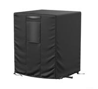 Funda de lona resistente 410D para aire acondicionado al aire libre y muebles pequeños, proporciona protección contra la intemperie con correa inferior ajustable para un agarre seguro (26-26-32