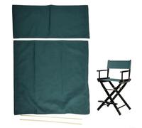 Funda de lona verde oscuro para silla de director, protector de taburete plegable para exteriores, funda de repuesto resistente para tamaños pequeños y grandes, accesorios de muebles de jardín, patio