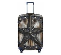 Funda de maleta vintage con diseño de estrellas del oeste de Texas, funda de equipaje, funda de viaje, funda antipolvo para maleta de 45,7 a 53,3 cm, multicolor, S(18"-21" Suitcase)