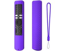 Funda de Mando a Distancia Compatible con Xiaomi XMRM-ML - Silicona a Prueba de Golpes con Cordón para TV (Sólo la Funda) (Morado)