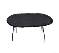 Funda de mesa de póquer Oxford 210D para mesas de forma ovalada, protector contra el polvo, resistente al desgaste, funda de almacenamiento plegable, 244 x 122 cm, negro (420D negro)