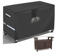 Funda de mesa para exteriores 600D para mesa portátil Keter Unity XL de 52 pulgadas con armario de almacenamiento, resistente al agua, carrito de parrilla, mesa de bar, cubierta de gabinete de patio,