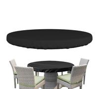 Funda de mesa redonda para exterior - Tejido Oxford 210D resistente a los rayos UV e impermeable | Funda ajustada para mesa redonda | para plegable estándar, banquete, fiesta y oficina