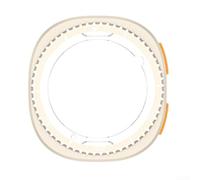 Funda de metal para Samsung Galaxy-Watch8 de 44 mm, funda protectora impermeable resistente al sudor de 4.94.81.3 cm con escala para reloj 8 (oro titanio)