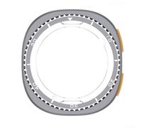 Funda de metal para Samsung Galaxy-Watch8 de 44 mm, impermeable, resistente al sudor, funda protectora de 4,94,81,3 cm con escala para reloj 8 (gris oscuro)