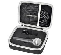 Funda de micrófono compatible con micrófonos vocales dinámicos cardioides Shure SM58/SM57/PGA48/SM58S/BETA 58A/PGA58, almacenamiento de herramientas de karaoke para micrófono de mano para adaptador de