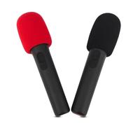 Funda de micrófono de mano inalámbrica, colorida resistente al viento, antisaliva y lavable, cubierta de espuma de esponja para micrófono inalámbrico JBL PartyBox Encore 2/Encore (rojo)
