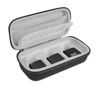 Funda de micrófono Geekria para Creadores Compatible con Rode Wireless GO Gen 3 III, GO 2, GO, Pro, ME, Estuche rígido, Funda compacta con Almacenamiento de Cables (Forro Gris)