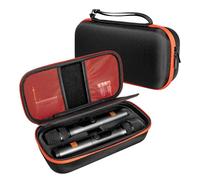 Funda de micrófono para JBL Sistema inalámbrico de Dos micrófonos Bolsa de Almacenamiento para Doble micrófono de Mano A Prueba de Golpes Anti-arañazos Bolsa de Viaje para Adaptador, Pilas AA