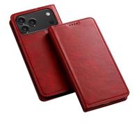 Funda de monedero for iPhone 17/17 Air/17 Pro/17 Pro Max, función de soporte Carcasa a prueba de golpes Cierre magnético Flip Folio Protección de cuerpo completo Funda de cuero(Red,17 Pro Max)
