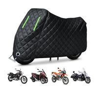 Funda de Moto Acolchada a Prueba de Granizo para Kawasaki KLX140 Monster Energy, Protección Todo el año: Lluvia, UV, Polvo, Nieve con Ojal para candado, Lona Oxford Transpirable