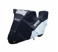Funda de moto para exterior oxford rainex-moto/scooter con baul-negro/plata-l