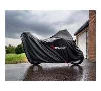 VECTOR Funda Protectora Interior/Exterior H2O para Moto/Scooter con Topcase y Parabrisas - Negro - M, blanco