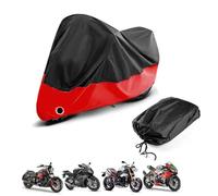 Funda de Motocicleta para Triumph Speed 400 2023 2024 2025 Durable Impermeable Moto protección al Aire Libre para Todas Las Estaciones ciclomotor Cubierta Transpirable Accesorios, Negro Rojo