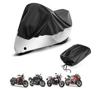 Funda de Motocicleta para Triumph Speed 400 2023 2024 2025 Durable Impermeable Moto protección al Aire Libre para Todas Las Estaciones ciclomotor Cubierta Transpirable Accesorios, Negro Rojo