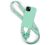 Funda de móvil con correa para Apple iPhone 13 Funda de silicona con cadena p...