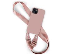Funda de móvil con correa para Apple iPhone 13 Funda de silicona con cadena p...