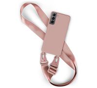 Funda de móvil con correa para móvil Samsung Galaxy S21 cadena Clear Case par...
