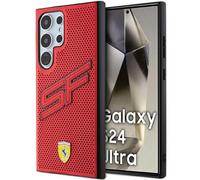 Funda de Móvil Cubierta Galaxy S24 Ultra Ferrari Piel Artificial Rojo Logo Metal