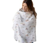 Funda de muselina para lactancia, transpirable, 100% algodón, cubierta de lactancia con neumático rígido para madre, delantal de lactancia, toldo multiusos para asiento de coche