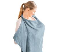 Funda de muselina para lactancia, transpirable, 100% algodón, cubierta de lactancia con neumático rígido para madre, delantal de lactancia, toldo multiusos para asiento de coche