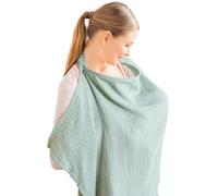 Funda de muselina para lactancia, transpirable, 100% algodón, cubierta de lactancia con neumático rígido para madre, delantal de lactancia, multiusos, para asiento de coche, dosel