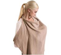 Funda de muselina para lactancia, transpirable, 100% algodón, cubierta de lactancia con neumático rígido para madre, delantal de lactancia, toldo multiusos para asiento de coche