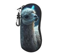 Funda de neopreno suave para gafas de sol de alpacas In The Vast Starry Sky con cremallera, duradera, portátil, para hombres y mujeres