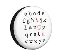 Funda de neumático Universal con el Alfabeto ABC Te Amo, Divertida, para camión, SUV, Remolque, Caravana, RV, 17 Pulgadas