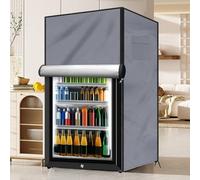 Funda de nevera exterior 210D resistente e impermeable para proteger congeladores verticales/refrigerador de bebidas (gris 56 x 58 x 86 cm)