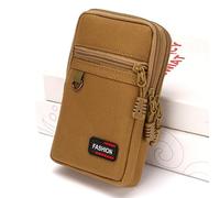 Funda de Nylon Duradera para cinturón de teléfono para Tarjeta Adecuado,Funda para enganchar al cinturón y Llevar el teléfono móvil para Deportes,Viajar,Correr,Alpinismo (Caqui)