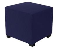 Funda de otomana cuadrada de vellón polar, fundas elásticas for reposapiés, fundas protectoras for pufs de casa, fundas protectoras for muebles Carre Para proteger los reposapiés(Deep Blue,L)