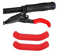 Funda de palanca de freno de bicicleta de 5 colores - Puños antideslizantes de silicona para bicicletas de carretera y montaña (rojo)