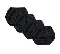 Funda de Pañales para Adultos para Incontinencia 4 Piezas Cobertor Protector Pañal Adulto Reutilizable Impermeables Cobertor Pañal para Hombre Mujer(Black,Medium)