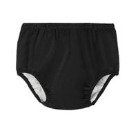 Funda de pañales para adultos para incontinencia, pantalones activos de látex impermeables con capa de algodón absorbente, reutilizables y lavables sin ruido, pantalones de plástico (negro, L)