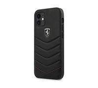 Funda de piel acolchada Ferrari Off Track, Negra - iPhone 12 mini